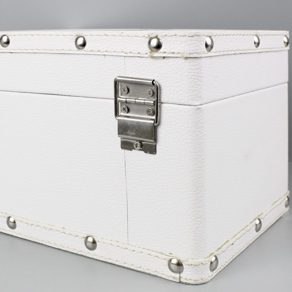 Personalised Hessian Friends White Leatherette Keepsake Box