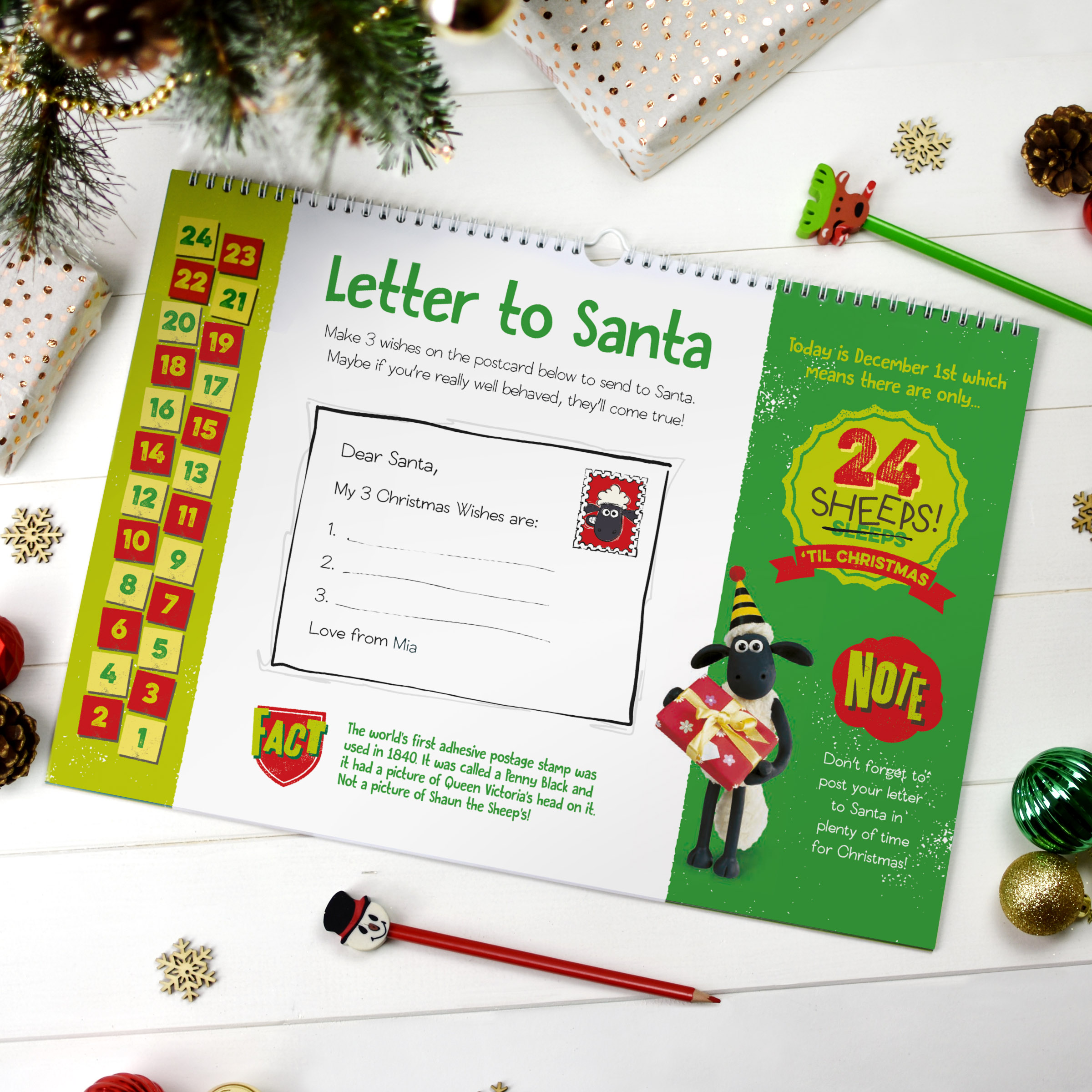 Personalised Shaun the Sheep ’24 Sheeps’ Activity Advent Calendar Personalised Shaun the Sheep '24 Sheeps' Activity Advent Calendar - Image 10
