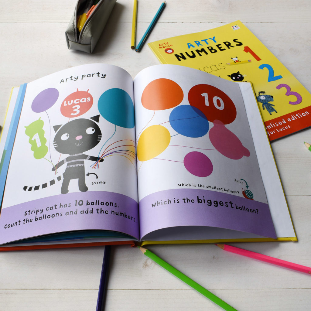 Personalised Arty Mouse Numbers Activity Book