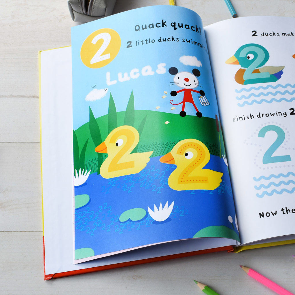 Personalised Arty Mouse Numbers Activity Book