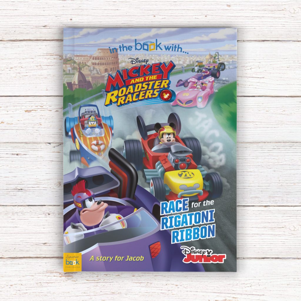 Personalised Disney Jr Mickey and the Roadster Racers Story Book