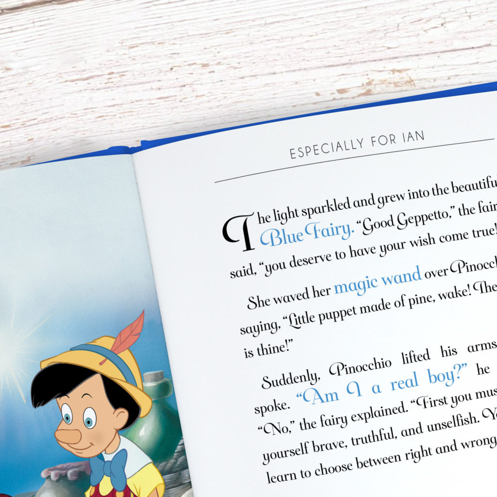 Personalised Disney Pinocchio Story Book