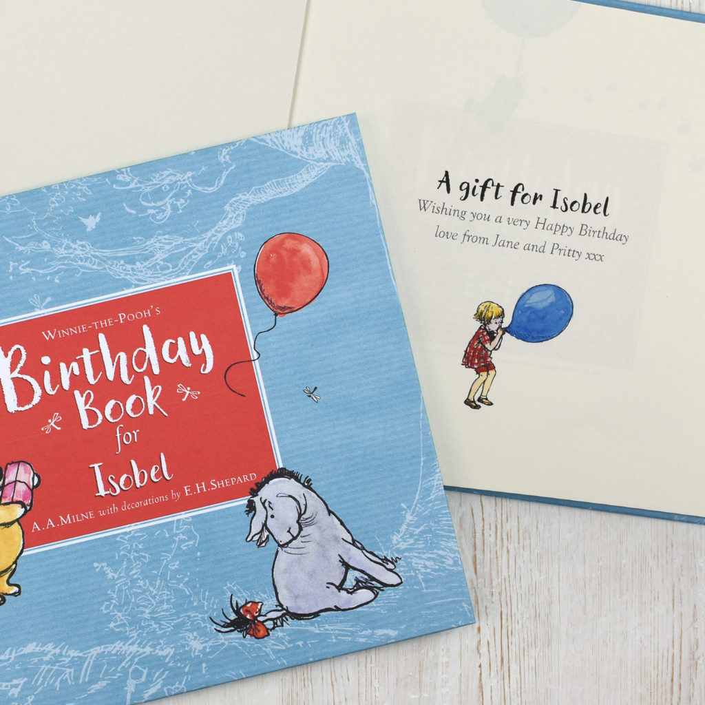Personalised Winnie-the-Pooh Birthday Book