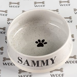 Small Grey Ceramic Pet Bowl