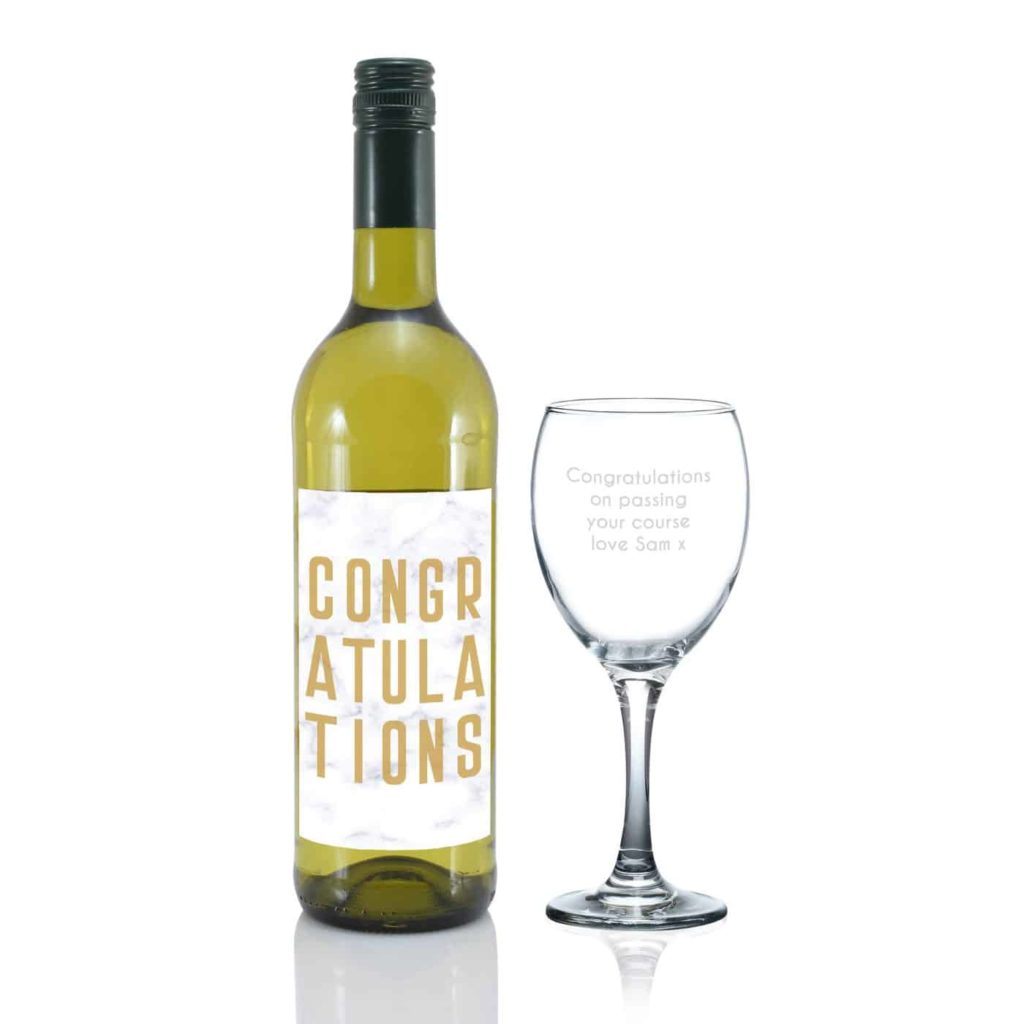 Congratulations White Wine Gift Set