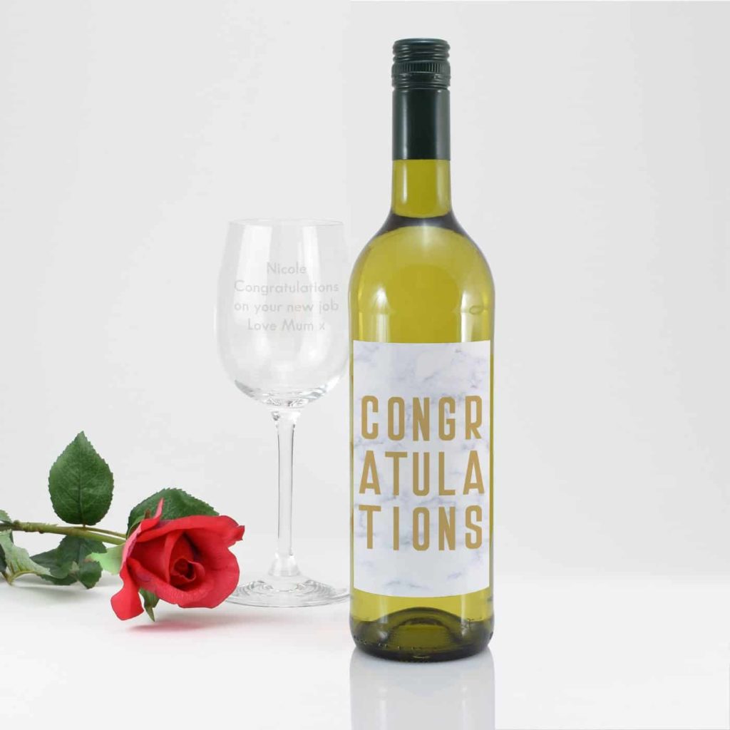 Congratulations White Wine Gift Set