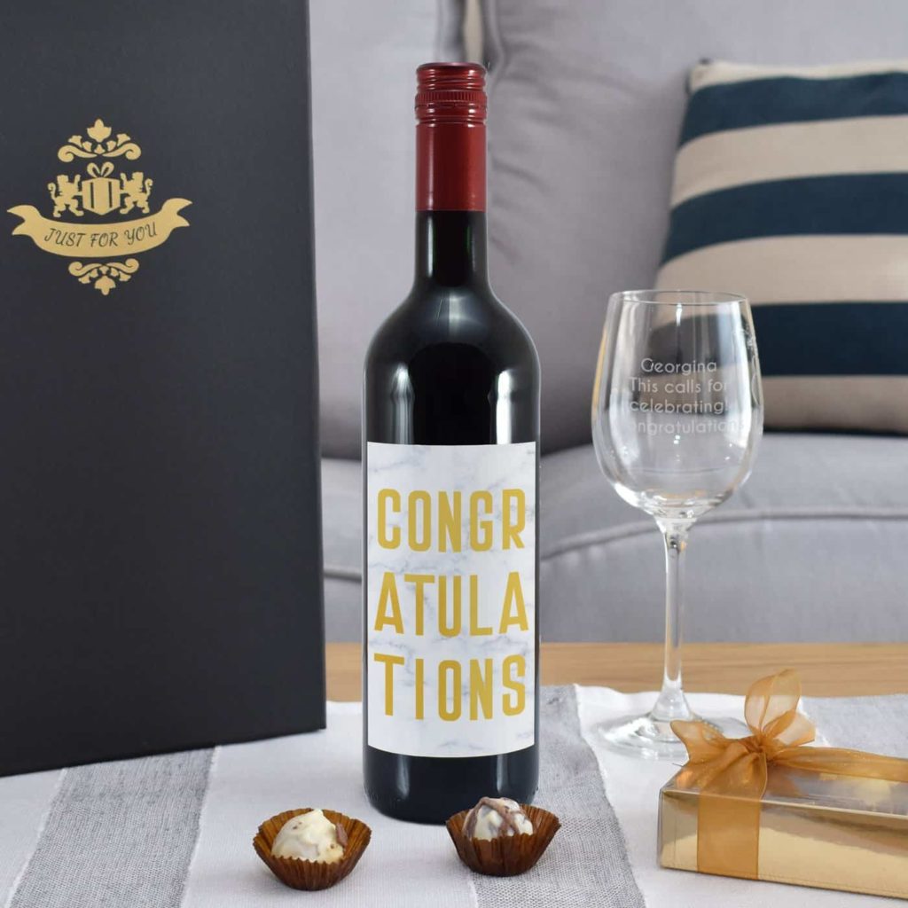 Congratulations Red Wine Gift Set