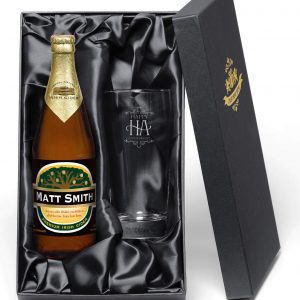 Personalised Cider & Glass Gift Set