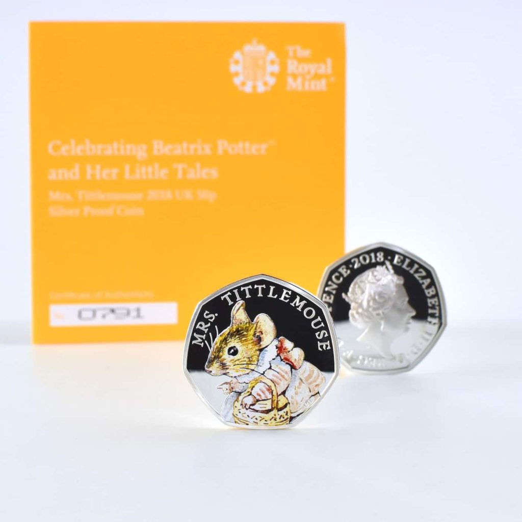 Mrs Tittlemouse Royal Mint Silver Proof Coin & Book Set