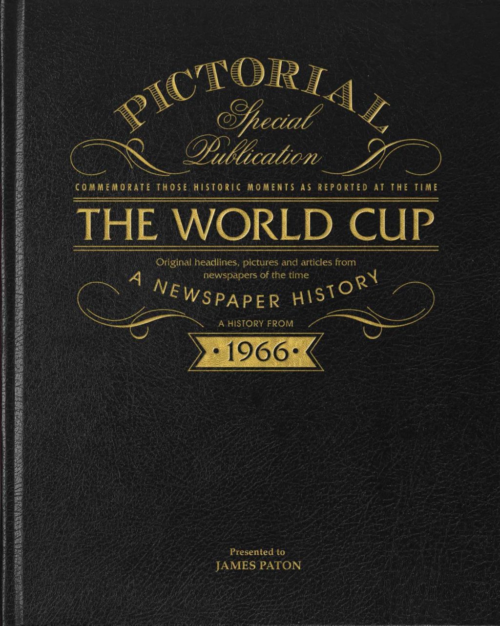 Deluxe Black Leather Pictorial Football Book