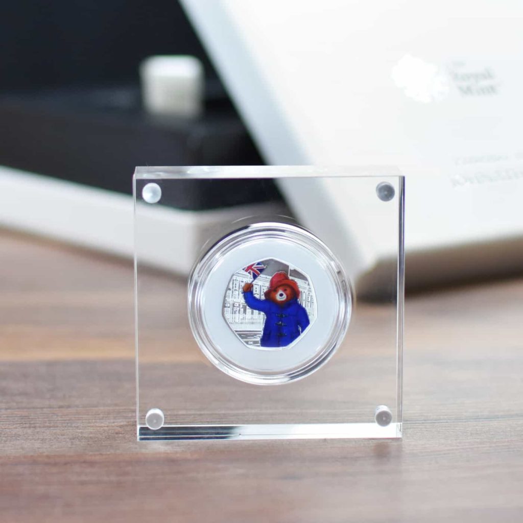Silver Proof Paddington 50p in a deluxe personalised gift box