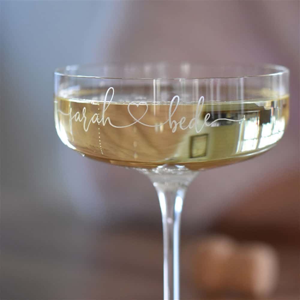 Couples Champagne Coupe Glass