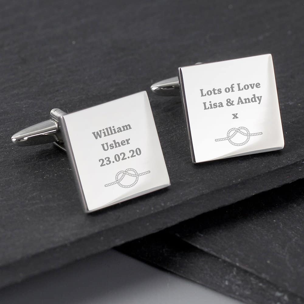 Tie the Knot Square Cufflinks