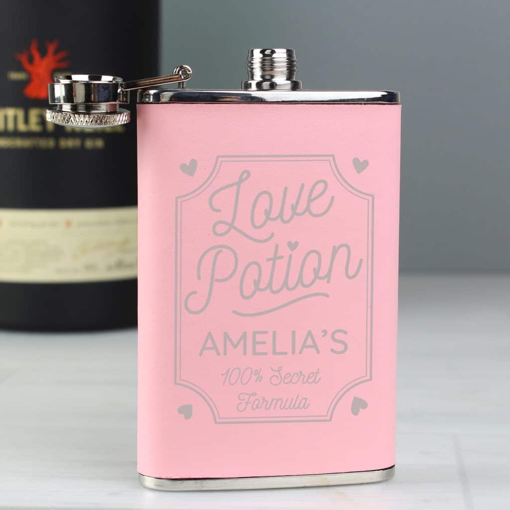 Love Potion Pink Hip Flask