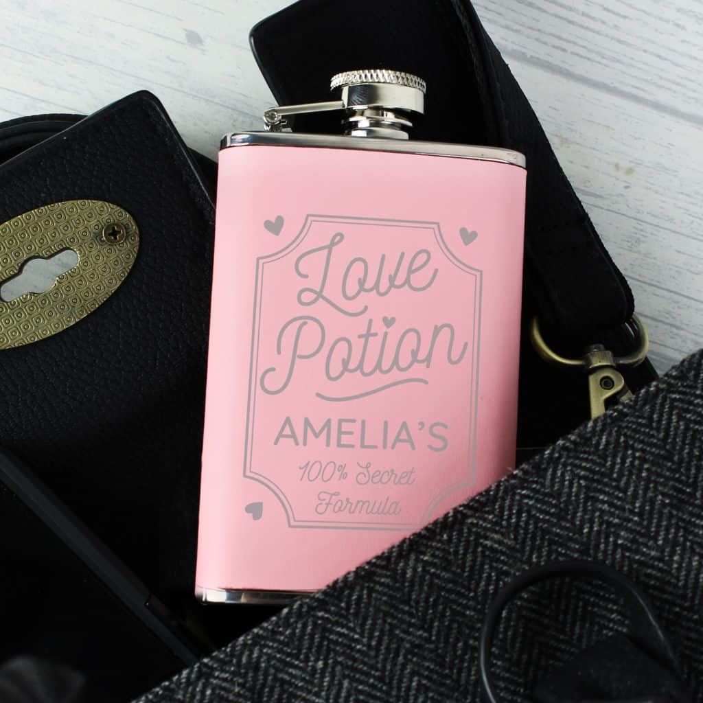 Love Potion Pink Hip Flask