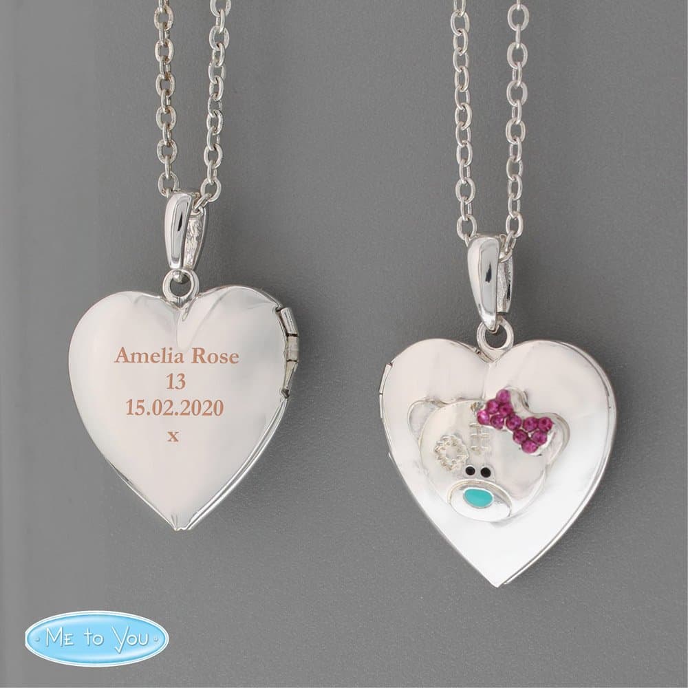 Message Me To You Silver Tone Heart Locket