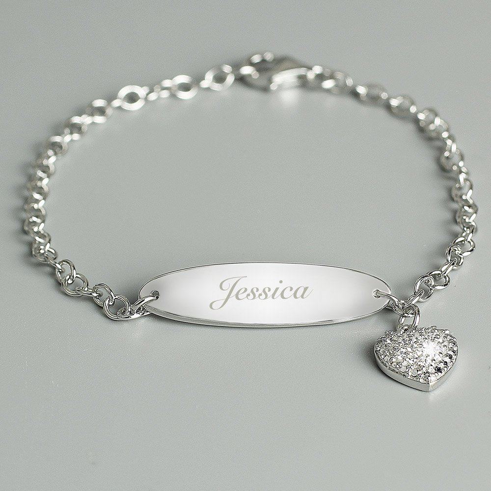 Children's Sterling Silver and Cubic Zirconia Bracelet