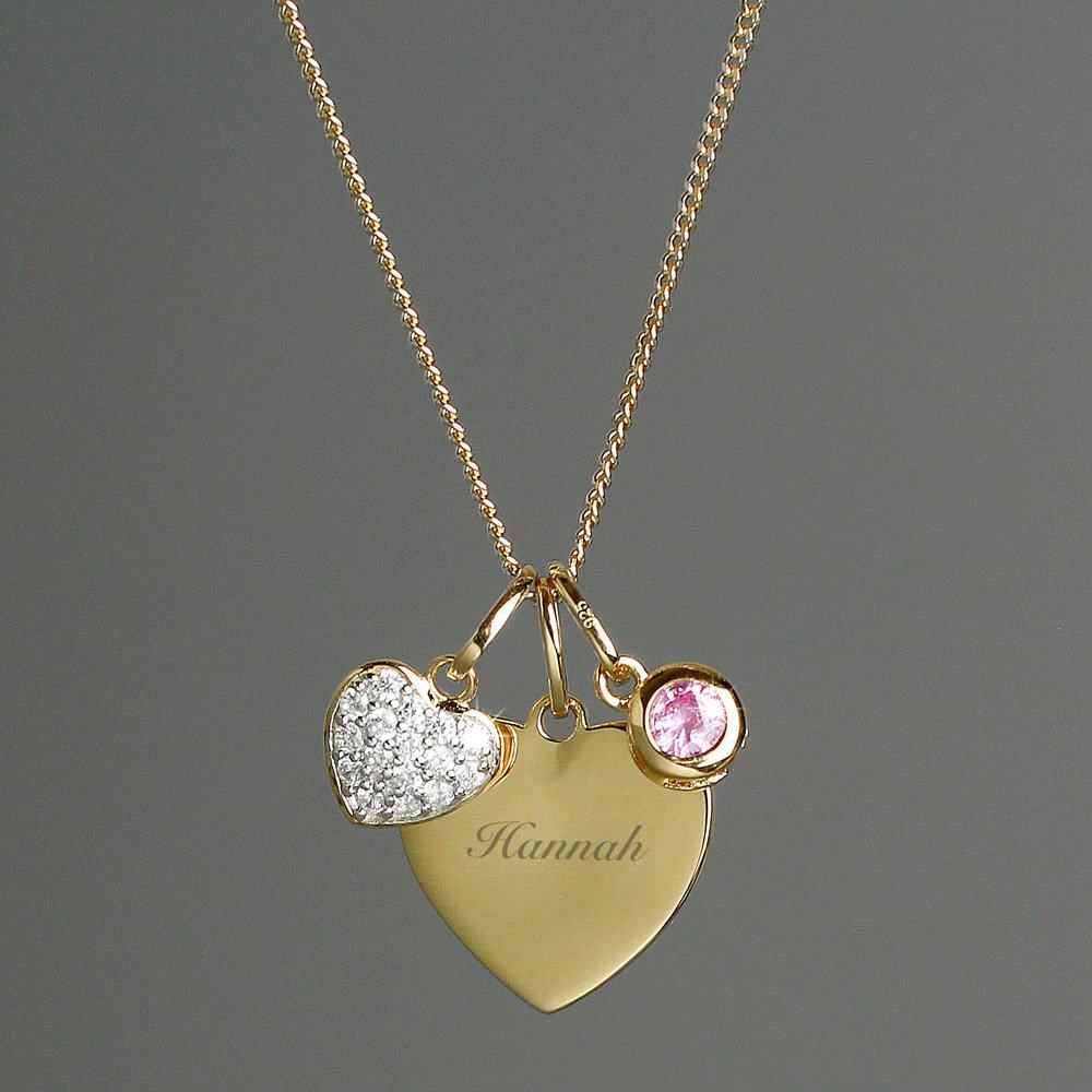 Sterling Silver & 9ct Gold Heart Necklace