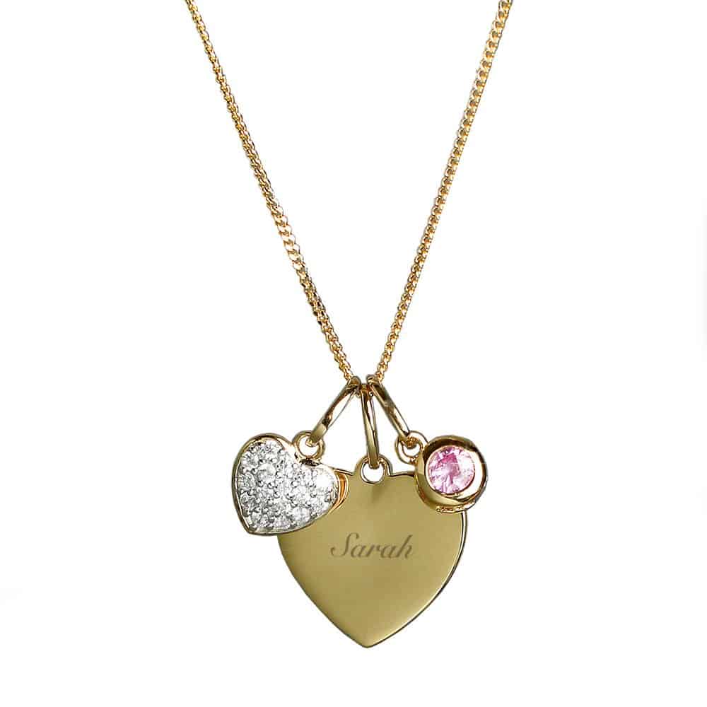 Sterling Silver & 9ct Gold Heart Necklace