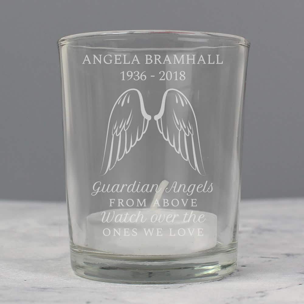 Guardian Angel Wings Votive Candle Holder