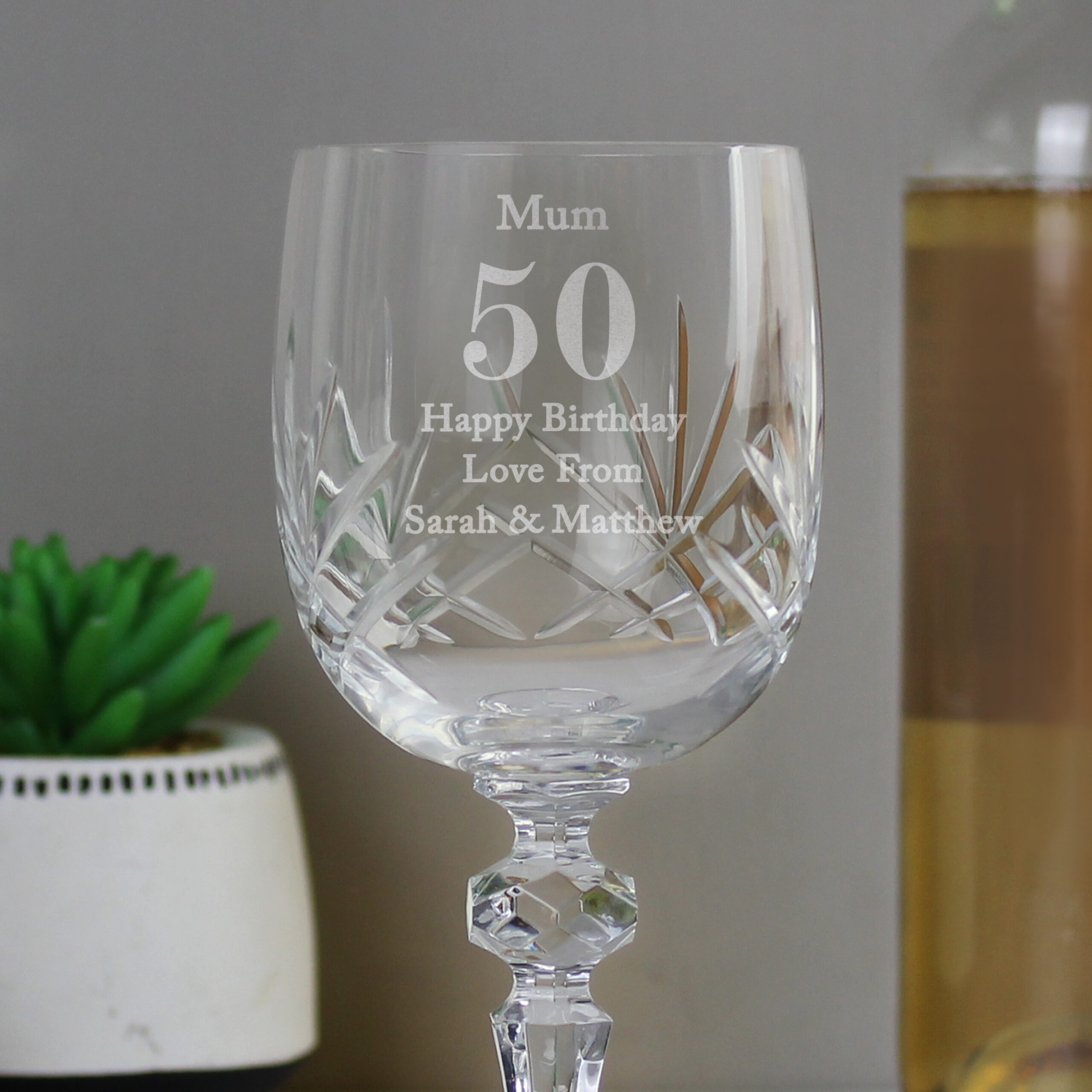 Big Age Cut Crystal Wine Glass