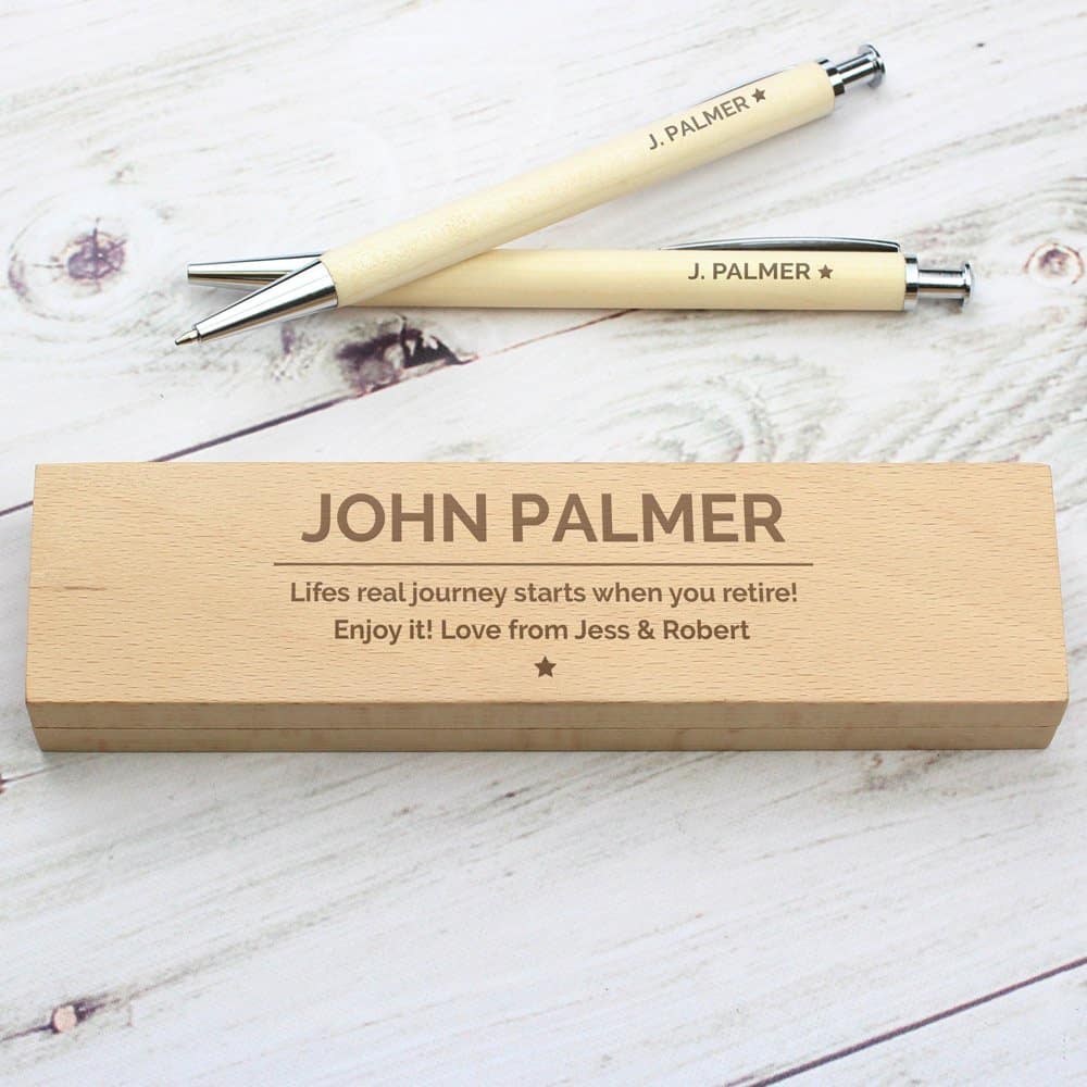 Classic Wooden Pen & Pencil Box Set