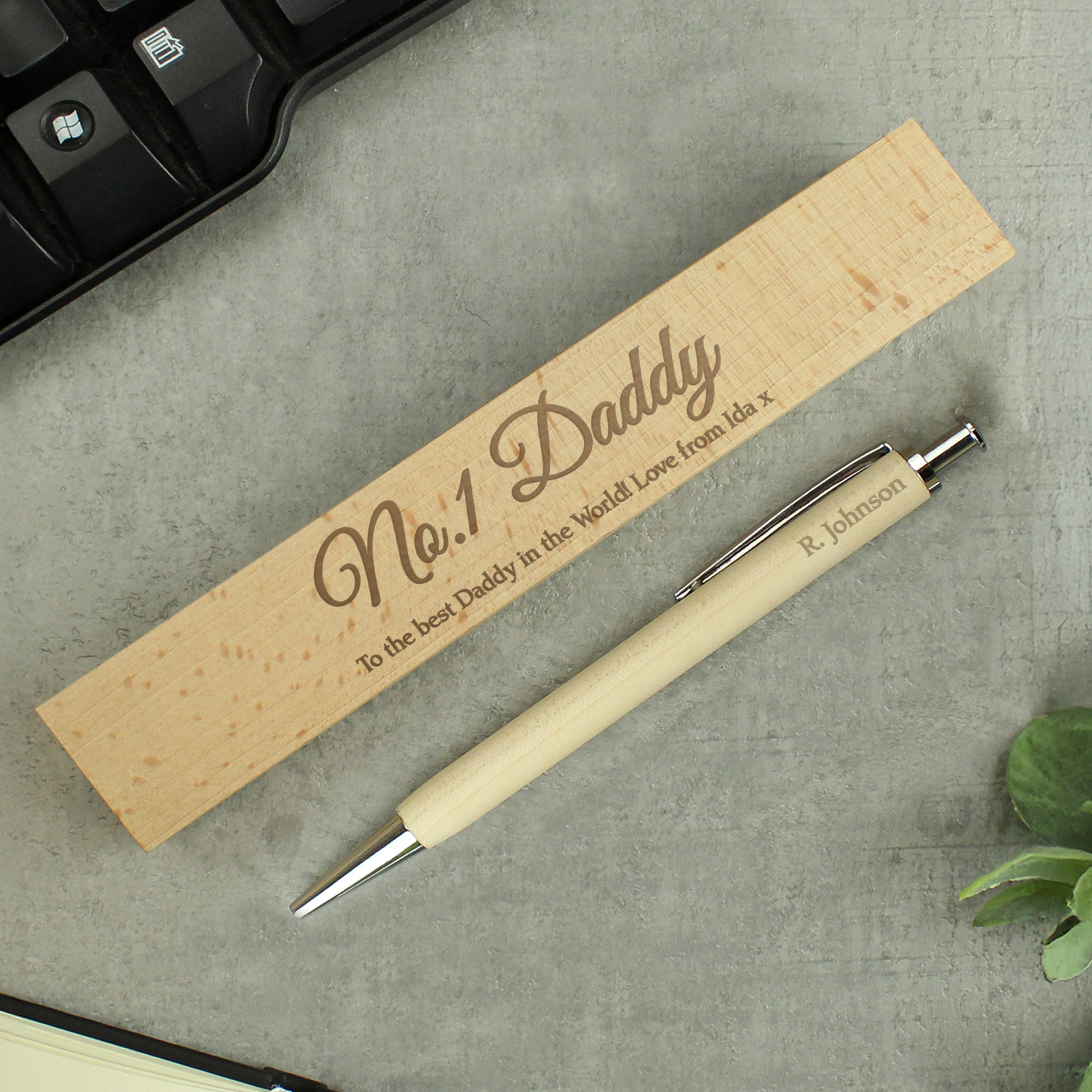 Any Message Wooden Pen & Box Set