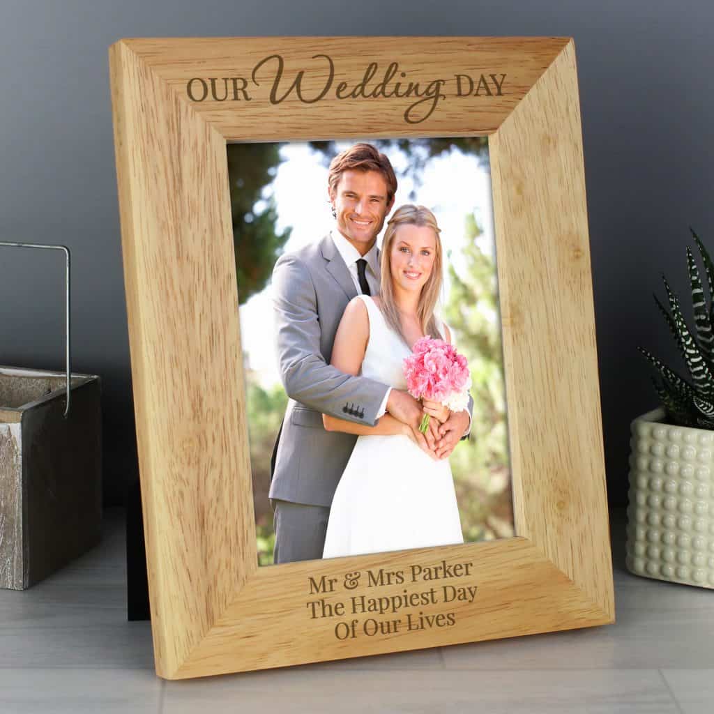 Our Wedding Day' Wooden 5x7 Photo Frame