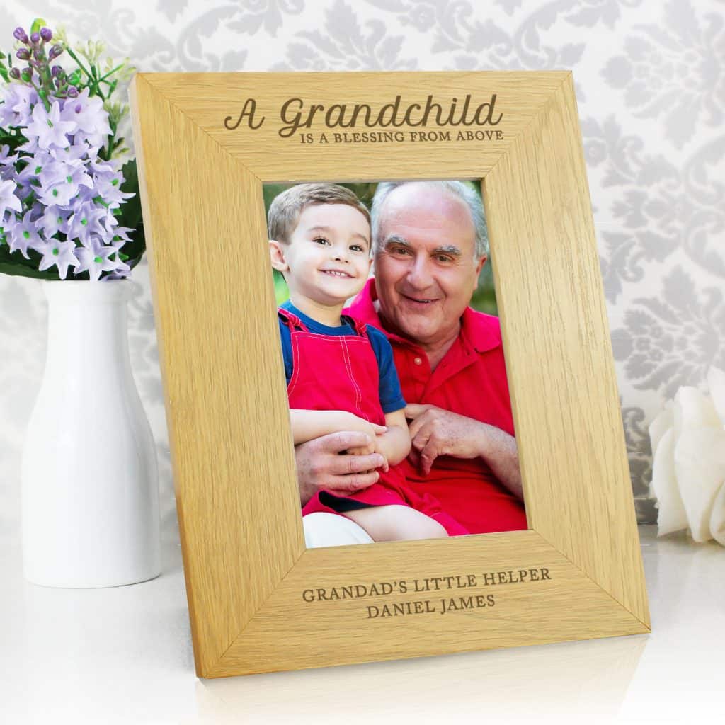 Oak Finish 4x6 'A Grandchild is a Blessing' Photo Frame