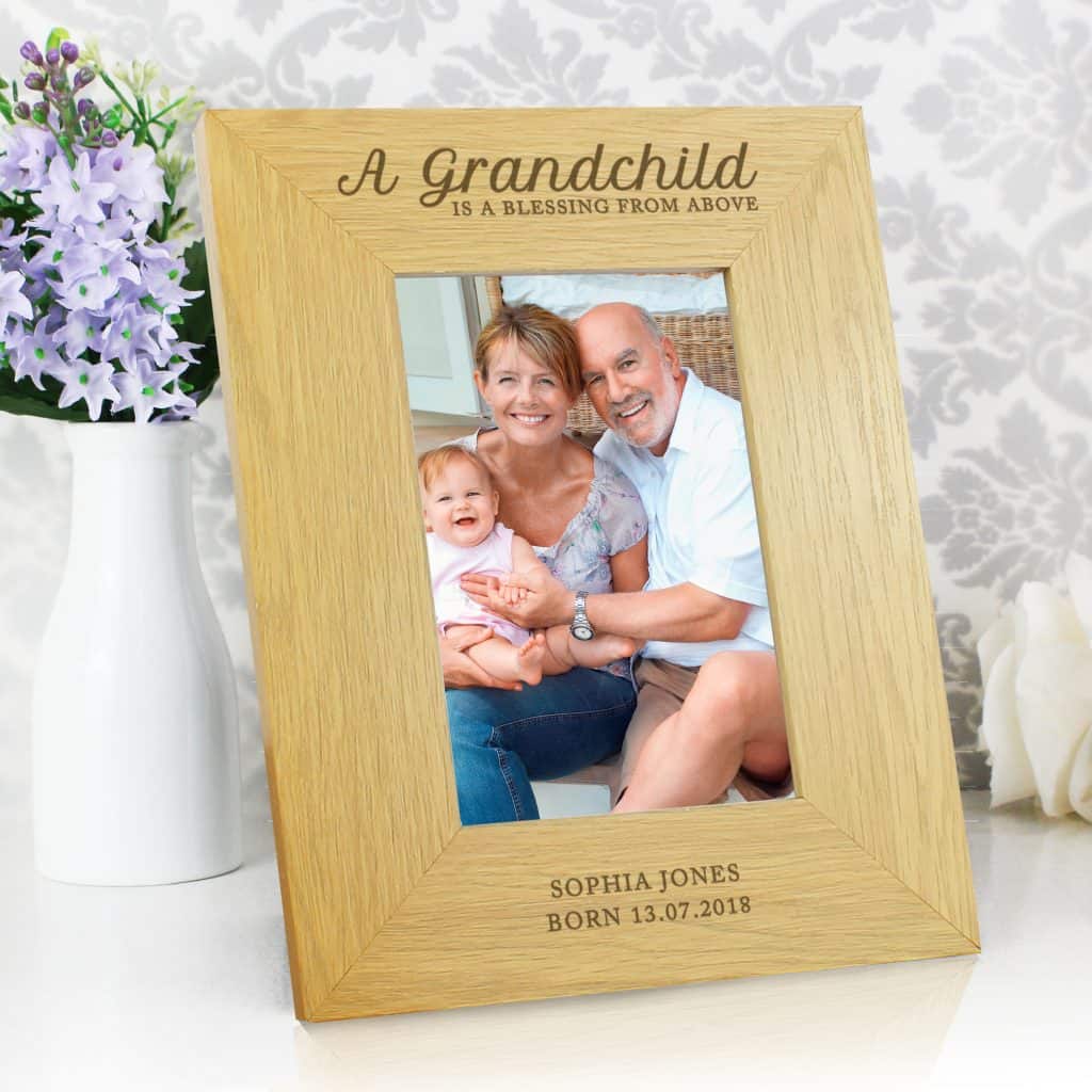 Oak Finish 4x6 'A Grandchild is a Blessing' Photo Frame