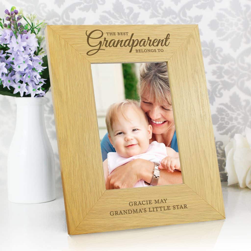 Oak Finish 'The Best Grandparent' 4x6 Photo Frame