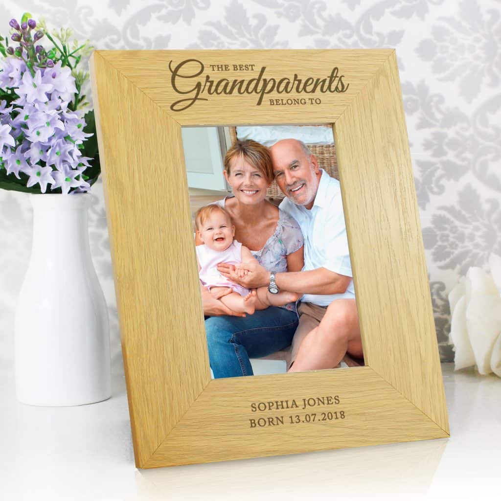Oak Finish 'The Best Grandparents' 4x6 Photo Frame