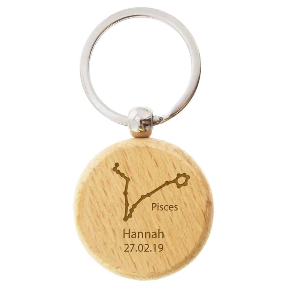 Pisces Zodiac Star Sign Wooden Keyring (February 19th – March 20th) Pisces Zodiac Star Sign Wooden Keyring (February 19th - March 20th)