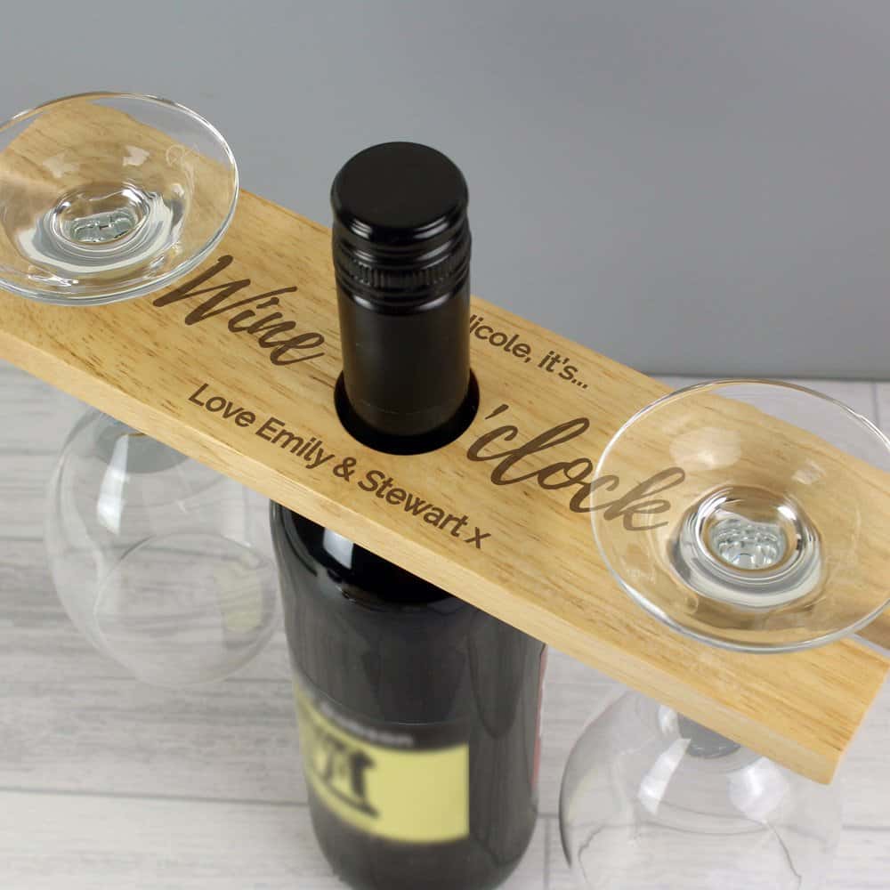 Wine O'clock' Wine Glass & Bottle Butler
