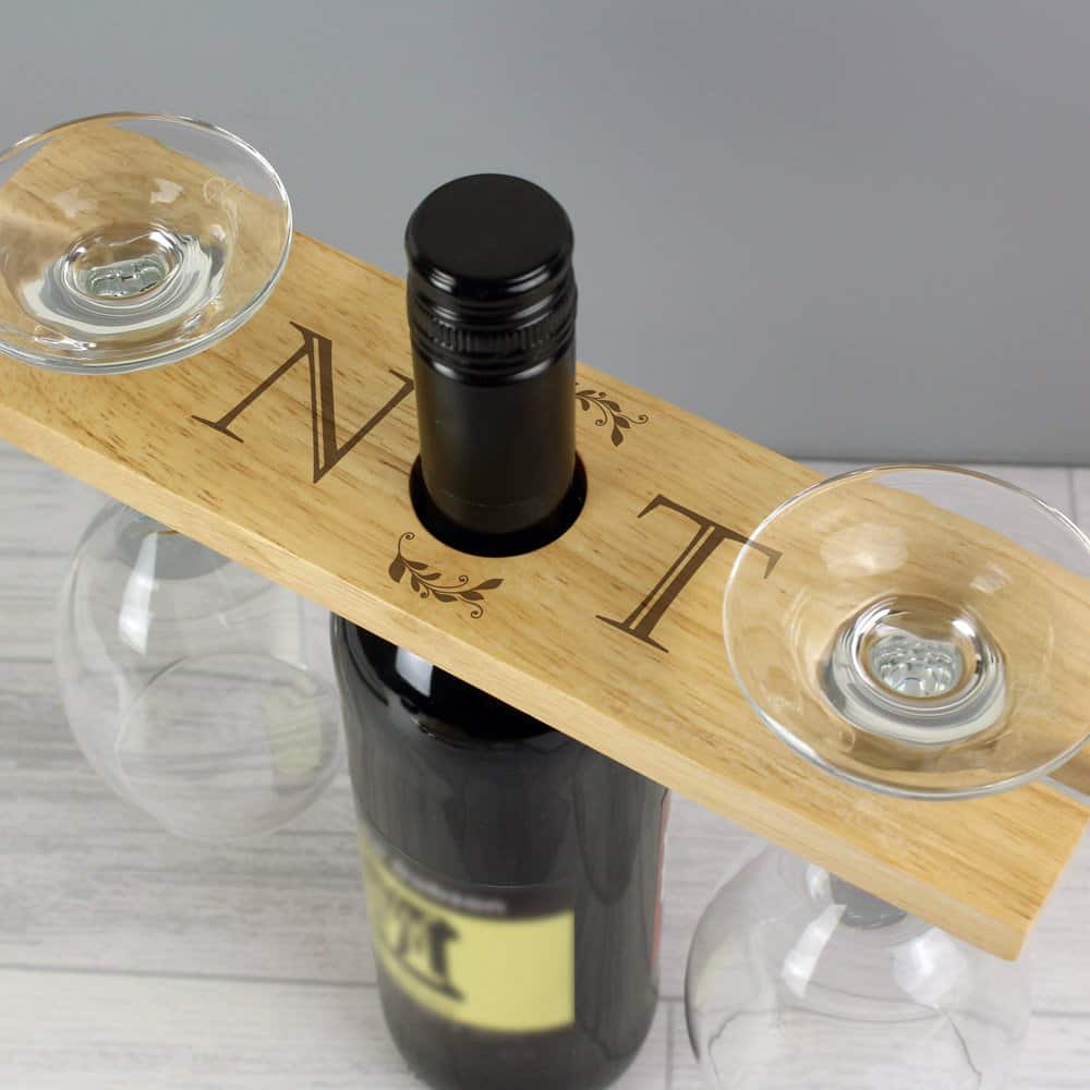 Initials' Wine Glass & Bottle Butler