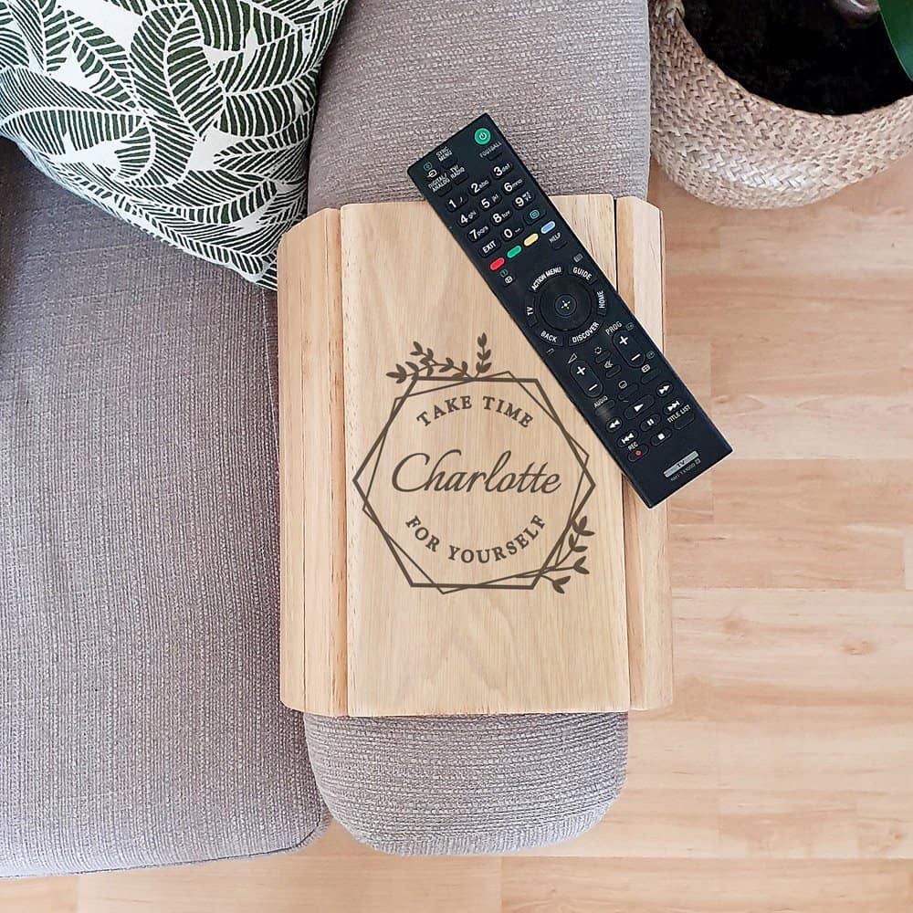 Take Time For Yourself Wooden Sofa Tray