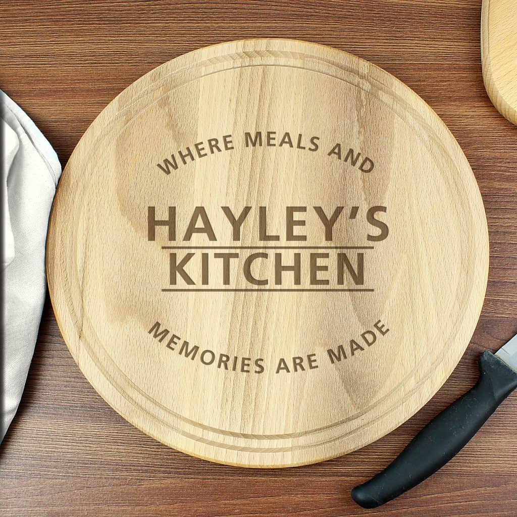 Meals and Memories' Round Chopping Board