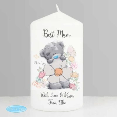 Me to You Floral Pillar Candle