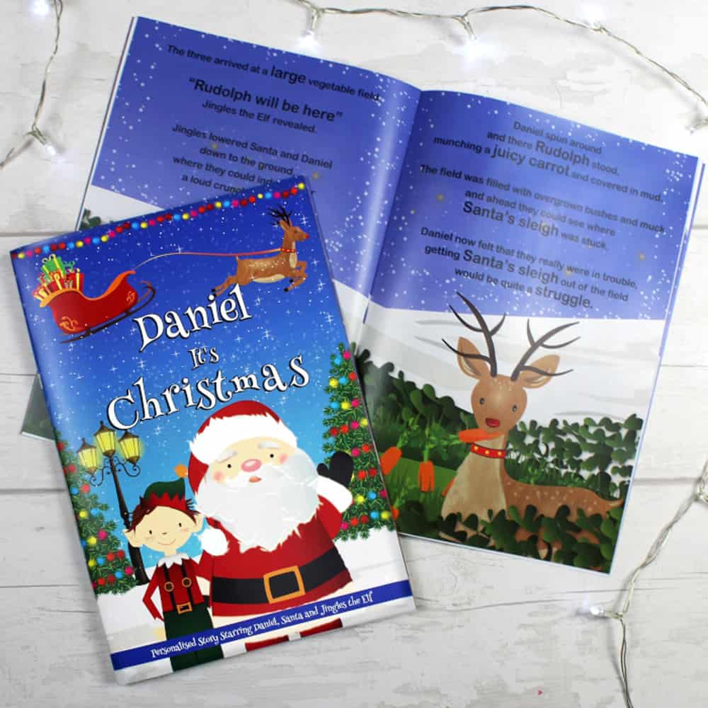 Boys ""It's Christmas"" Story Book, Featuring Santa and his Elf Jingles