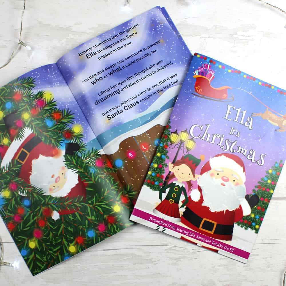 Girls ""It's Christmas"" Story Book, Featuring Santa and his Elf Twinkles