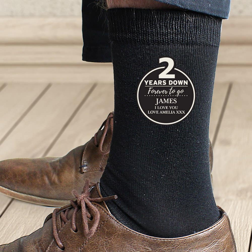 2nd Anniversary Mens Socks