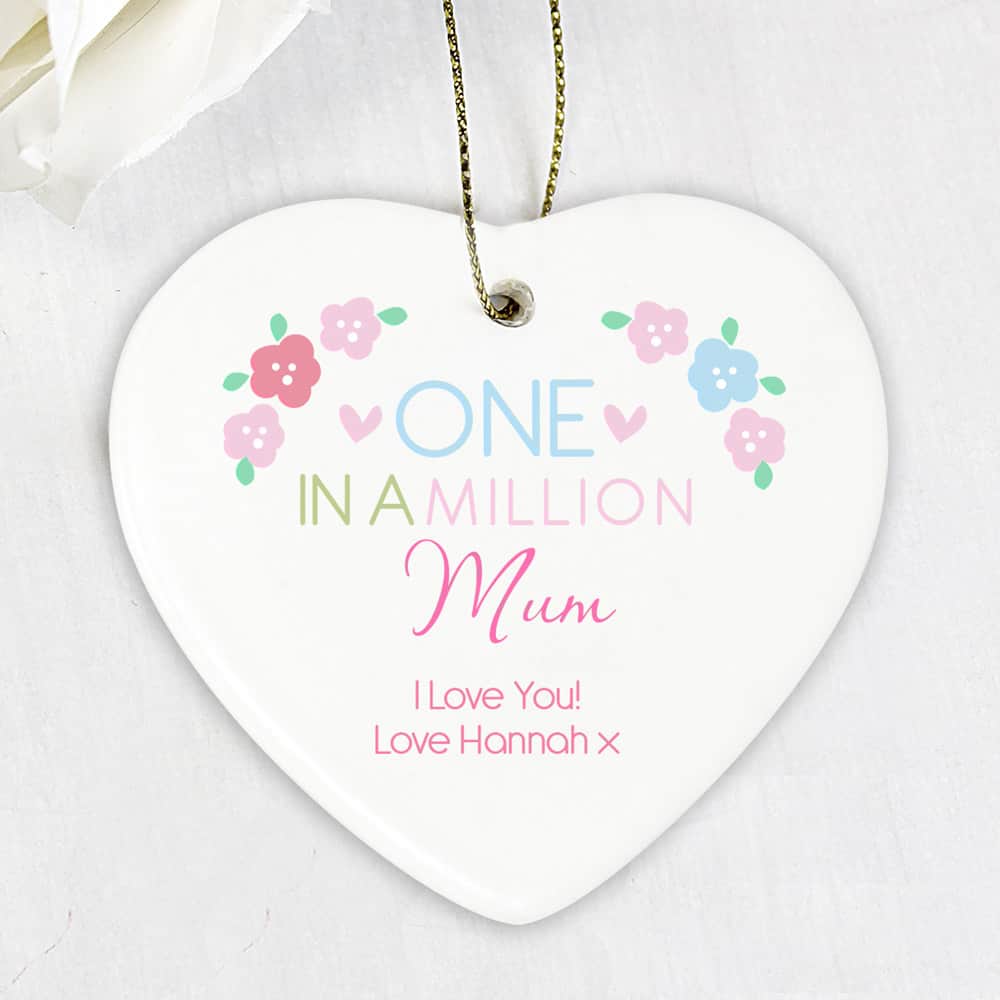 One in a Million Ceramic Heart Decoration