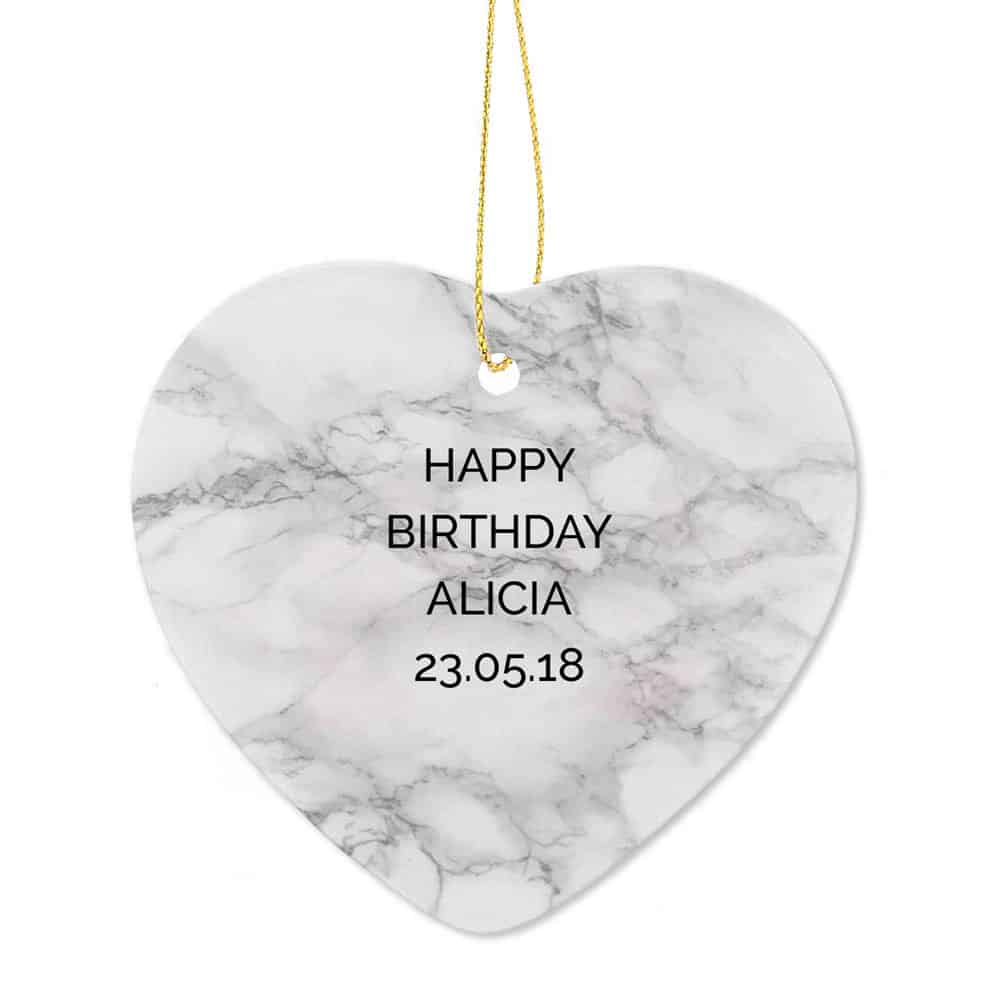 Marble Effect Ceramic Heart Decoration Marble Effect Ceramic Heart Decoration