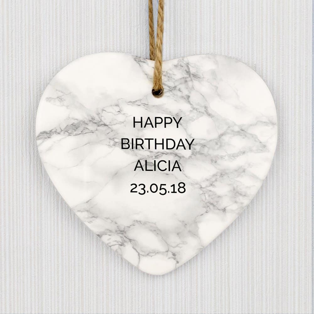 Marble Effect Ceramic Heart Decoration Marble Effect Ceramic Heart Decoration