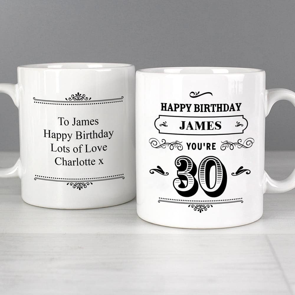 Birthday Vintage Typography Mug