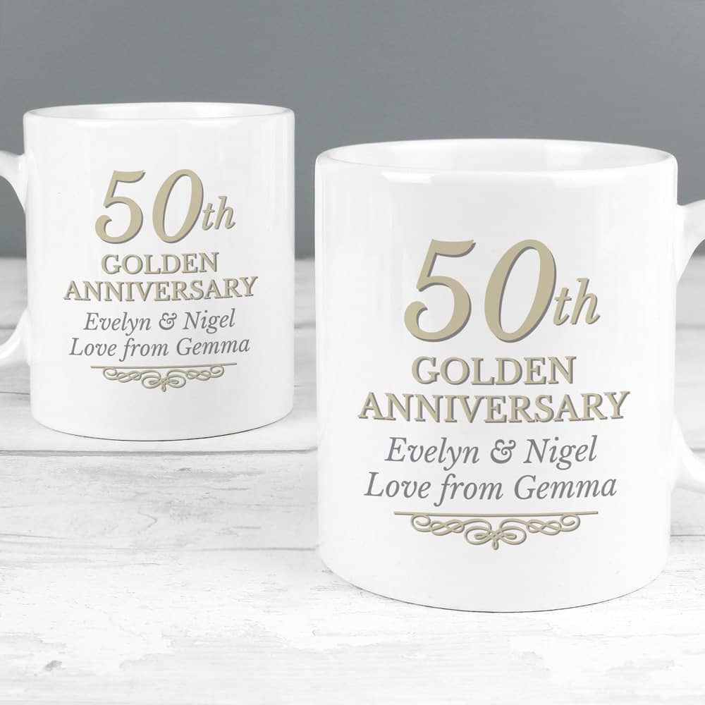50th Golden Anniversary Mug Set