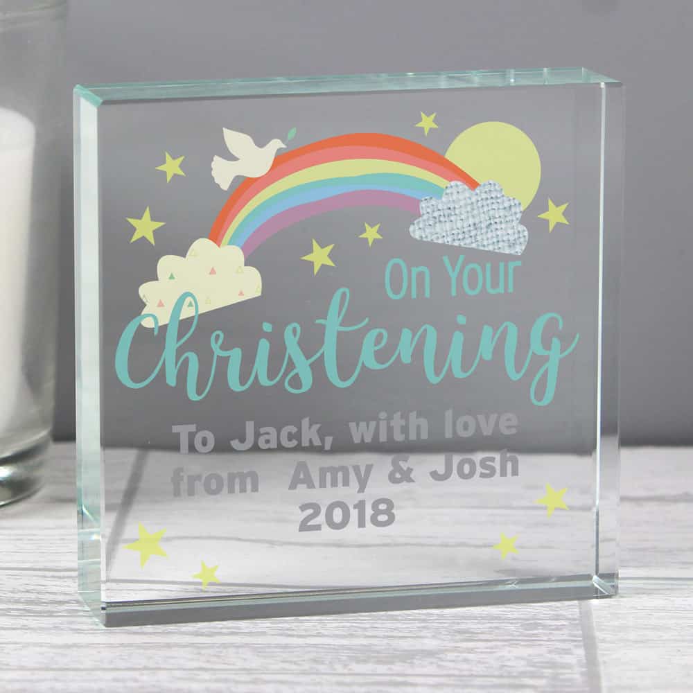 On Your Christening Large Crystal Token