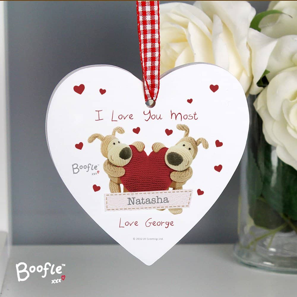 Boofle Shared Heart Wooden Heart Decoration