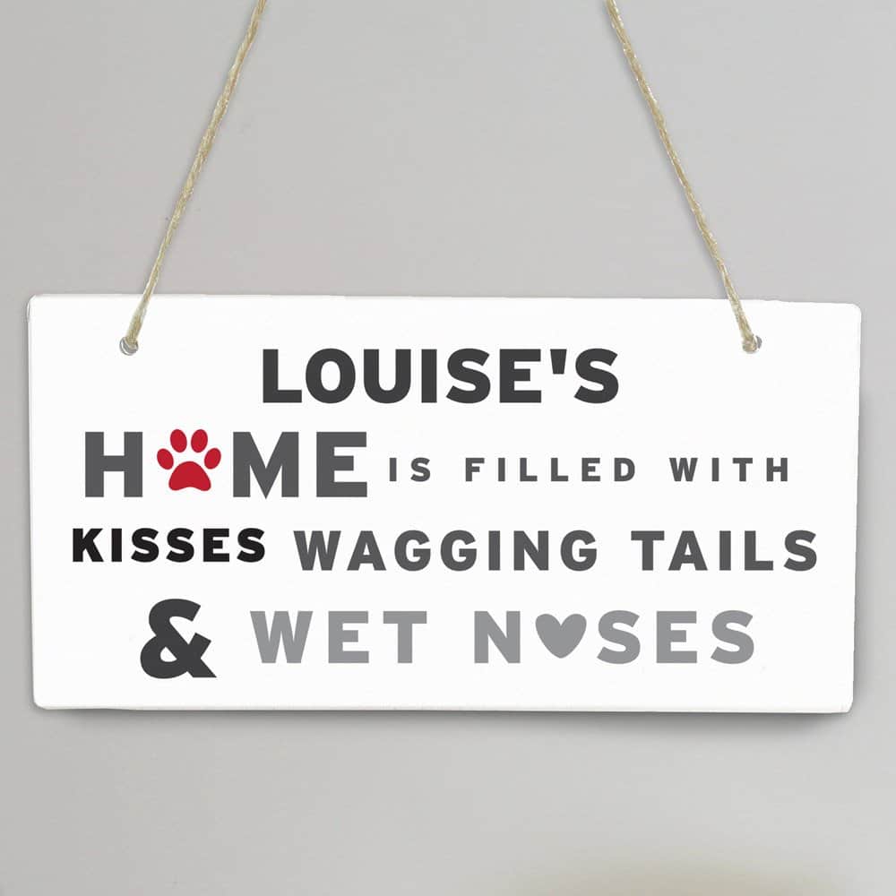 Wagging Tails' Dog Wooden Sign