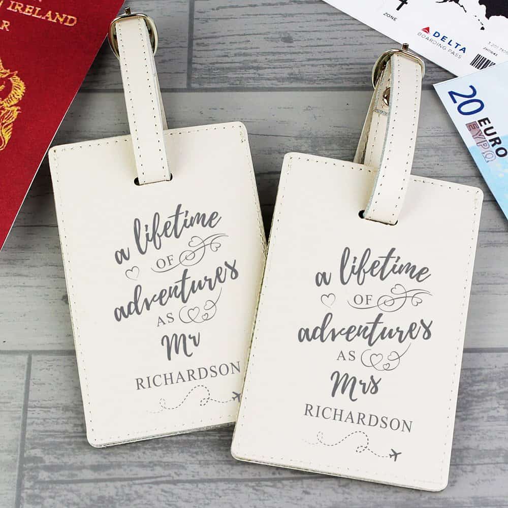 Lifetime of Adventures' Couples Luggage Tags